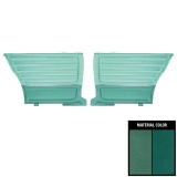 1965 Chevelle Coupe Rear Door Panels, Pre-Assembled, Light Blue Two Tone Image
