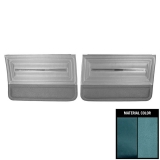 1966 Chevelle 4 Door Sedan And Wagon Front Door Panels Two Tone Blue Image