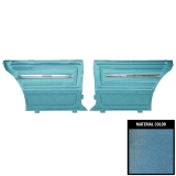 1966 Chevelle 2 Door Sedan Rear Door Panels, Unassembled, Bright Blue Image