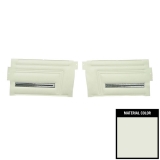 1966 Chevelle Convertible Rear Door Panels, Unassembled, White/Black Image