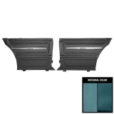 1966 Chevelle 2 Door Sedan Rear Door Panels, Unassembled, Light Blue Two-Tone Image