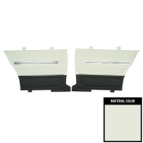1966 Chevelle Coupe Rear Door Panels, Pre-Assembled, White/Black Image