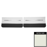1966 El Camino Front Door Panels, Pre-Assembled, White/Black Image
