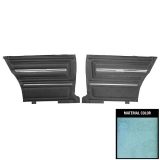 1966 Chevelle Coupe Rear Door Panels, Pre-Assembled, Aqua Image
