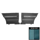 1966 Chevelle Coupe Rear Door Panels, Pre-Assembled, Blue Two-Tone Image