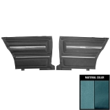 1966 Chevelle Coupe Rear Door Panels, Pre-Assembled, Light Blue Two-Tone Image