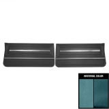 1966 El Camino Front Door Panels, Pre-Assembled, Light Blue Two-Tone Image
