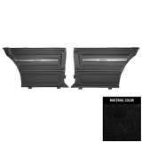1966 Chevelle 2 Door Sedan Rear Door Panels, Unassembled, Black Image
