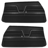 1969 Chevelle 2 Door Sedan Front Door Panels, Unassembled, Black Image