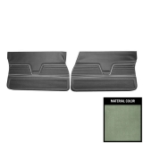 1969 Chevelle 2 Door Sedan Rear Door Panels, Unassembled, Dark Metallic Green Image