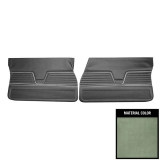 1969 Chevelle 2 Door Sedan Front Door Panels, Unassembled, Dark Metallic Green Image