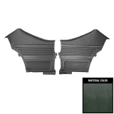 1969 Chevelle Coupe Rear Door Panels, Pre-Assembled, Dark Metallic Green Image