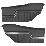 1970-1972 Chevelle PUI Platinum Edition Coupe Rear Door Panels, Pre-Assembled, Black Image