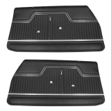 1970-1972 Chevelle PUI Platinum Edition Front Door Panels, Pre-Assembled, Black Image