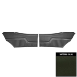 1972 Chevelle Coupe Rear Door Panels, Pre-Assembled, Dark Green Image