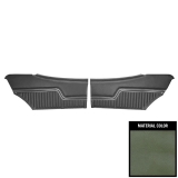 1971 Chevelle Coupe Rear Door Panels, Pre-Assembled, Jade Green Image