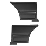 1967 Camaro Coupe Standard Rear PUI Door Panels, Black, Pre-Assembled Image