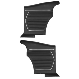 1969 Camaro Coupe Standard Rear PUI Door Panels, Black, Pre-Assembled Image