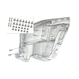 1968-1972 Chevelle Convertible Rear Arm Rest Piston Cover Hardware Image