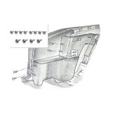 1968-1972 Chevelle Rear Arm Rest Trim Panel Screw Kit Image