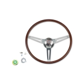 1969 Camaro Rosewood Sport Steering Wheel Kit w/ Yenko Emblem, w/ Tilt Image