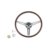 1969 Chevelle Rosewood Sport Steering Wheel Kit w/ SS Emblem, Non-Tilt Image