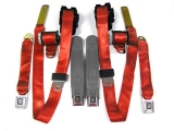 1974-1981 Camaro Seat Belt Kit, Front & Rear, Red Image