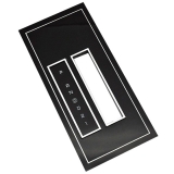 1978-1988 Cutlass Console Shift Trim Plate 4 Speed Automatic, black with Chrome Trim Image