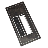 1978-1988 Cutlass Console Shift Trim Plate 4 Speed Automatic, Burlwood with Chrome Trim Image