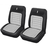 1968 Camaro Convertible Houndstooth Bucket Seat Cover Kit In Black Image