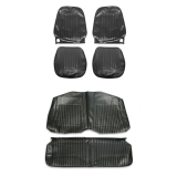 1967-1968 Camaro Convertible Standard Bucket Seat Cover Kit, Black Image
