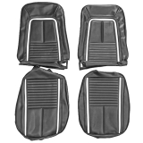 1967 Camaro Deluxe Bucket Seat Cover Kit In Black/White Image