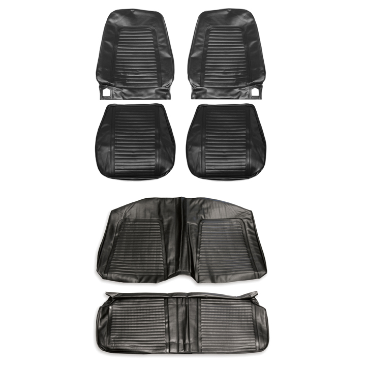 1969 Chevrolet Coupe Standard Bucket Seat Cover Kit, Black