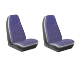 1971-1977 Camaro Standard Cloth Rear Seat Covers, Black M10 Image