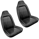 1973-1974 Monte Carlo Front Swivel Buckets Seat Covers, Black M10 Image