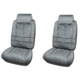 80-88 Cutlass Supreme/Salon Brougham Cloth Bucket Seat Covers, Maroon 01 Image