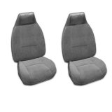 1980-1981 Camaro Berlinetta Custom Vinyl Bucket Seat Covers, Black S70 Image