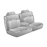 1982-1986 Monte Carlo CL 2dr 55/45 Bench Seat Covers w/ Arm Rest, Maple 01 Image