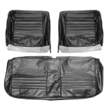 1967 El Camino Front Bench Seat Covers, Black Image