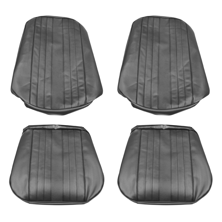 1969 El Camino Bucket Seat Covers, Black: 69AS10U