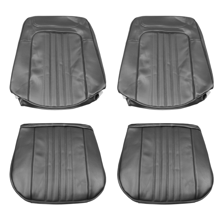 1971-1972 El Camino Bucket Seat Covers, Black