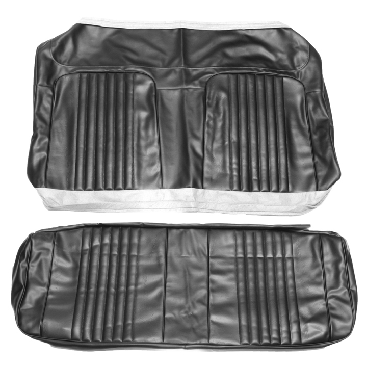 1971-1972 Chevelle Coupe Rear Seat Covers, Black