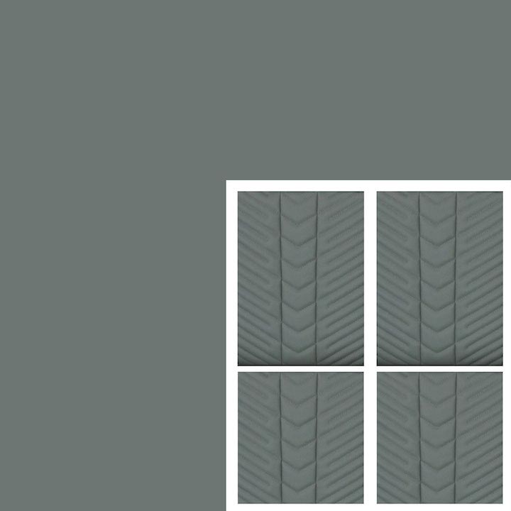 1967-1981 Camaro Sport Mod II Material Accessory Kit, Gray Vinyl Gray & Gray Inserts Gray Stitch