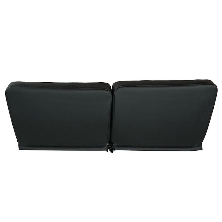 1970-1972 Monte Carlo Front Bench Seat, Black Vinyl Narrow Black Inserts Black Stitch, No Cup Holders