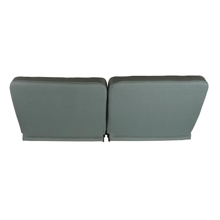 1964-1972 El Camino Front Bench Seat, Gray Vinyl Narrow Gray Inserts Black Stitch, With Cup Holders