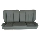 1964-1972 Chevelle Front Bench Seat, Gray Vinyl Narrow Gray Inserts Gray Stitch, No Cup Holders: RM-BB44X4X Image