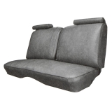 1977-1979 Nova 2 Door Standard Rear Seat Covers, Fold Down Carmine Image