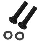 1967-1968 Chevrolet Dash Vent Knob And Ferrule Set Black Image