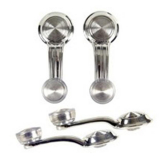 1969 Camaro Front And Rear Window Crank Set Clear Knobs With GM Part Numbers 4pc Image