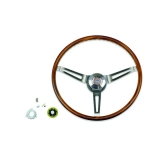 1967-1968 Nova Walnut Sport Steering Wheel Kit w/ Yenko Emblem, w/ Tilt Image